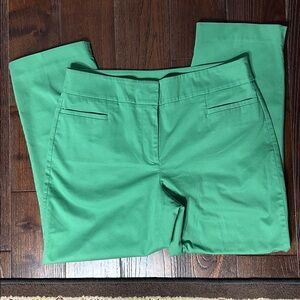 Ann Taylor Factory Vibrant Green Crop Trousers